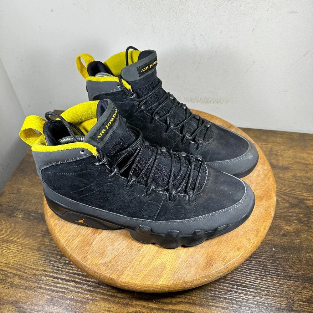Nike Air Jordan 9 Retro Dark Charcoal Shoes Black Mens Size 9.5 CT8019-070